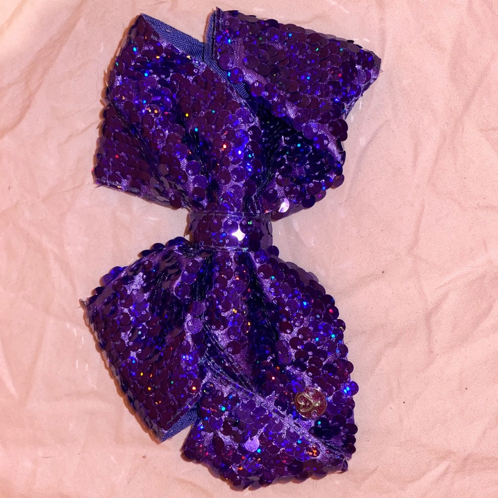 Purple Sequin JoJo Bow